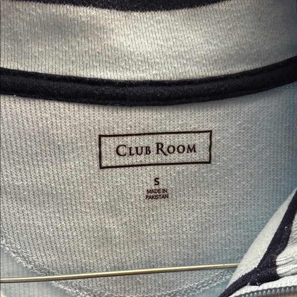Club Room Men's Blue Zip Up Sweater - Picture 2 of 3